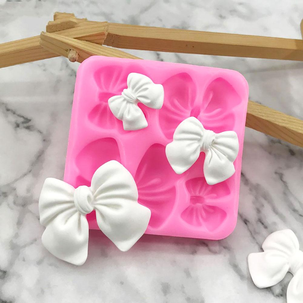 Silicone World Bowknot Cake Silicone Mold Cute Bow Molds DIY Fondant Chocolate Baking Tool Resin Art Mould Decoration Pastry