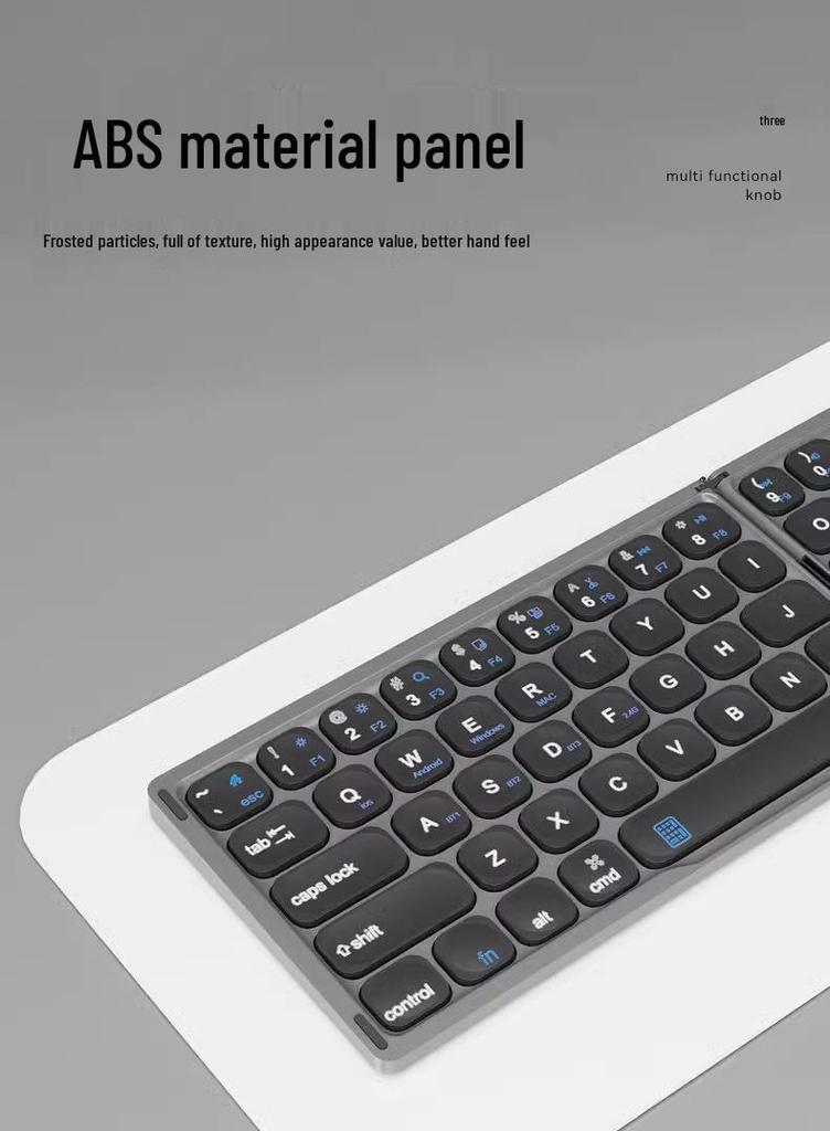 Folding Bluetooth Touchscreen Tablet & Phone Keyboard with Dual-Mode Compatibility