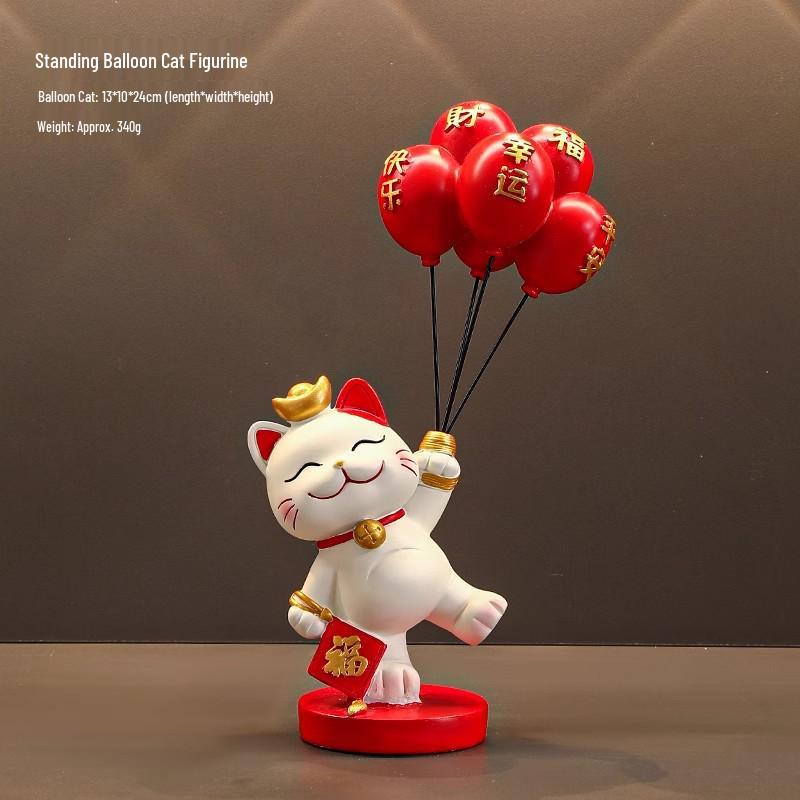 Cat Figurine - Perfect for Home Entry, Living Room, Wine Cabinet, or Shoe Cabinet Decoration; Ideal Housewarming Gift