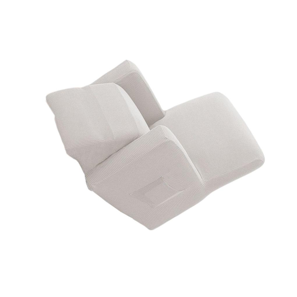Recliner Cover with Pocket Solid Color Full Sleeve Chair Dust-proof Elastic Seat Protector Bedroom Living Room Office ivory white