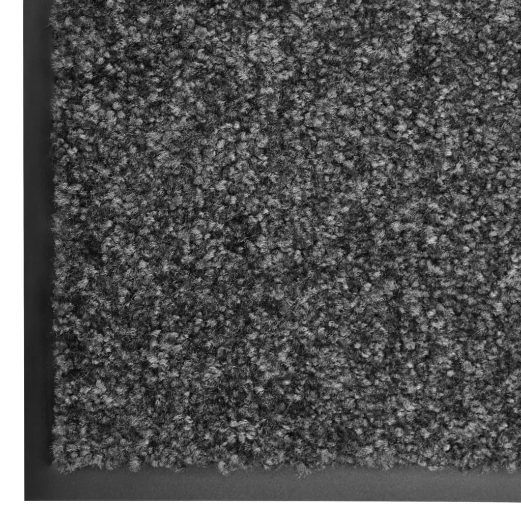 vidaXL Fußmatte Waschbar Anthrazit 60x90 cm