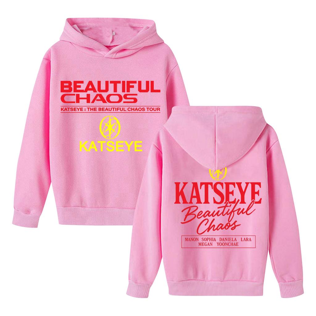 Kids' Long Sleeve Loose Pullover Letter Print Drawstring Hooded Sweatshirt