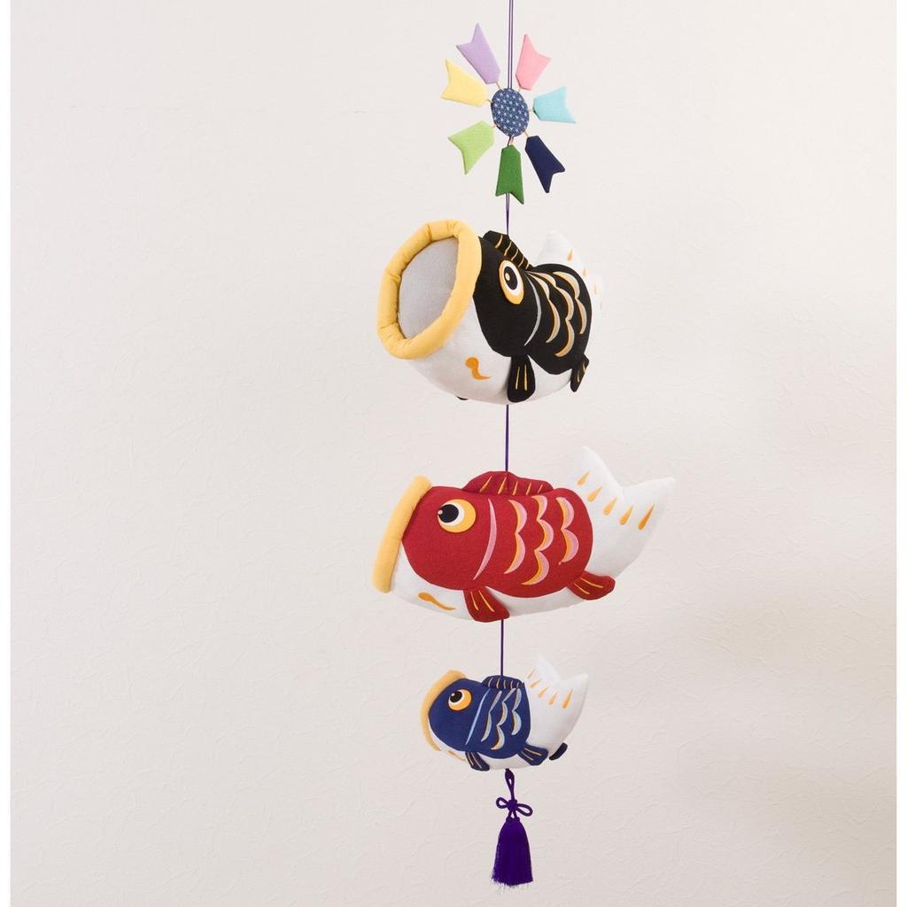 May Doll no Chirimen craft Compact Mini Day Helmet Hanging Carp Streamer Fluffy Carp Streamer [May Doll] [Tango Sekku] Children's