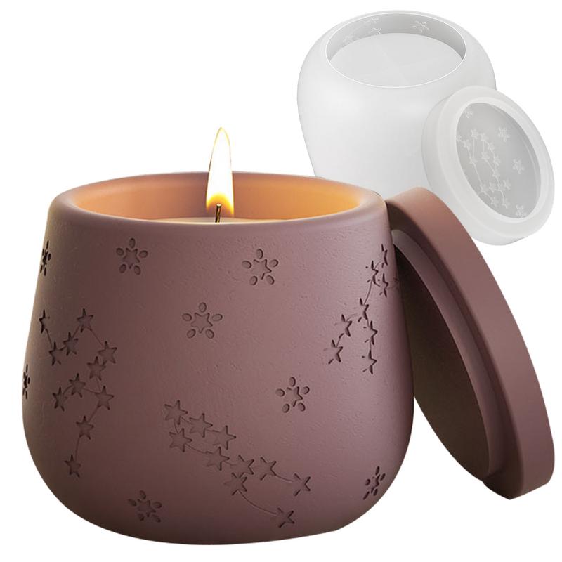 

Silicone Mold For Candle Holder Silicone Storage Jar Casting Mold Food-Grade Silicone Crafts Decoration For Making Pudding белый