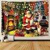 Christmas Snow Scene Santa Claus Tapestry Gift Background Decoration Tapestry Christmas Party Decoration Tapestry