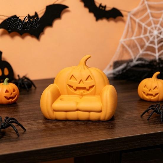 Festive Halloween Home Decor Jewelry Tray, 3D Printed Ghost Pumpkin Couch Shaped Trinket Dish, Party Gothic Small Decorative Dish for Rings