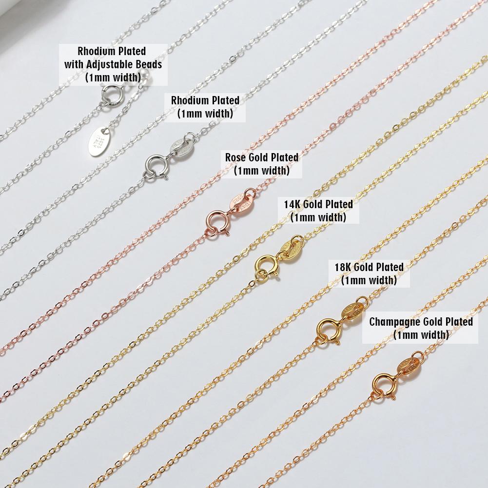 Rinntin Rose Gold 925 Sterling Silber Mode Kabel Link Ketten Halskette für Frauen Dünne Halskette Zubehör Schmuck SC06