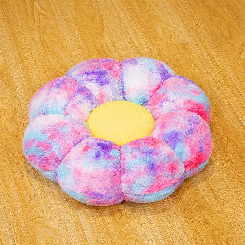 Kawaii Rainbow Sun Flower Cushion Plush Pillow Toy Soft Cartoon Plant Stuffed Doll Chair Cushion Car Decor Lovers Birthday Gifts