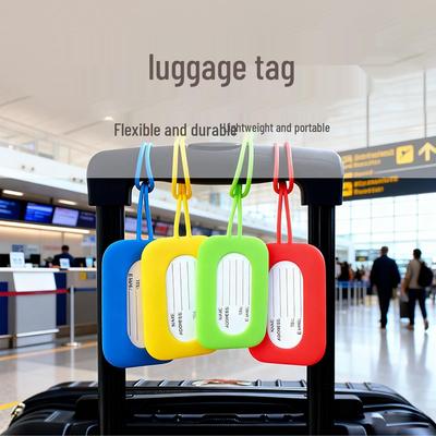 Etichetă de bagaj anti-pierdere din silicon pentru valize și bagaje de avion