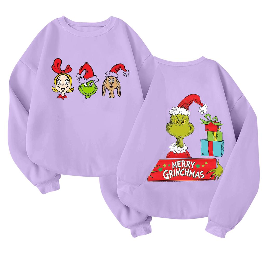 Children's Fashionable Lightweight Long-sleeved Round Neck Pullover With Pockets Printed Pullover