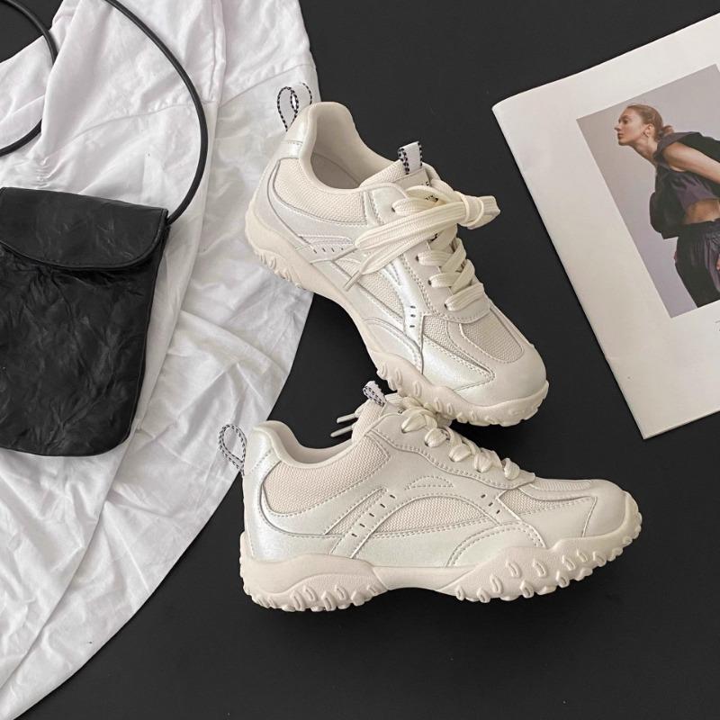 Autumn New College Style Small Women Thick-soled Mesh Breathable Casual Sneakers Women