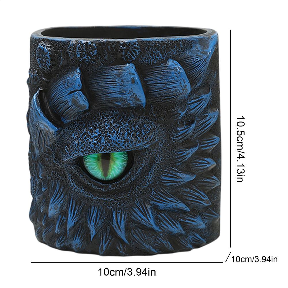 

Flower Pots Indoor Dragon Eye Decorative Resin Garden Vase for Home Greenery Balcony Display patio office Desk container синий