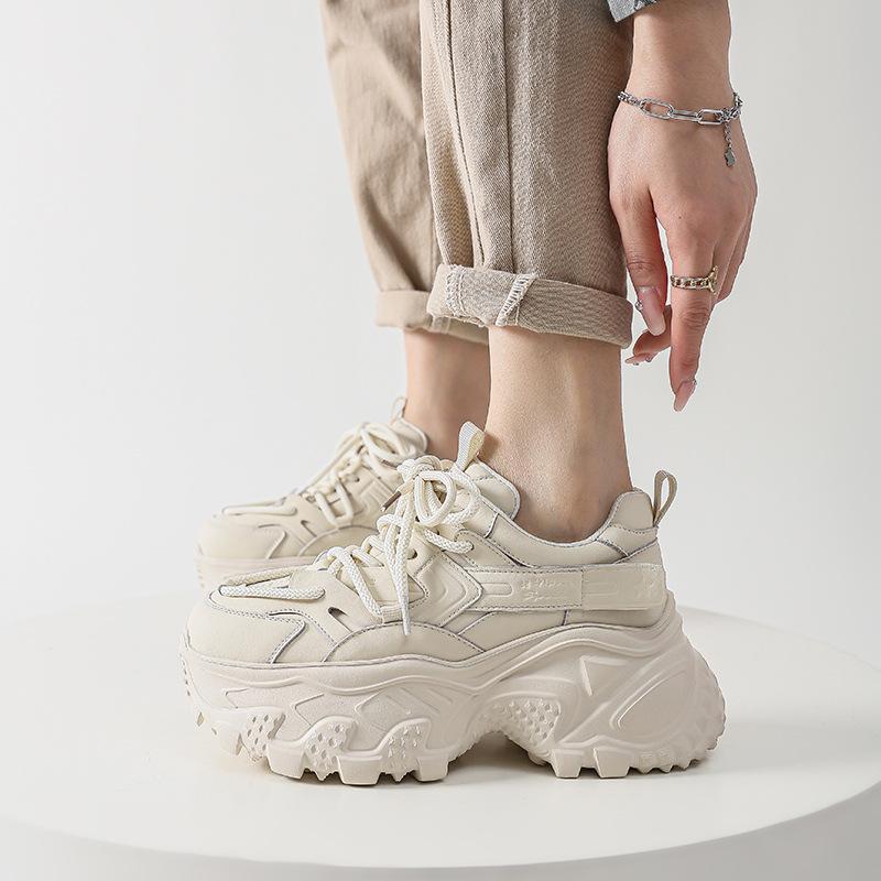 New platform dad shoes women's versatile casual shoes women's shoes heightened lightweight versatile non-slip sports breathable shoes children
