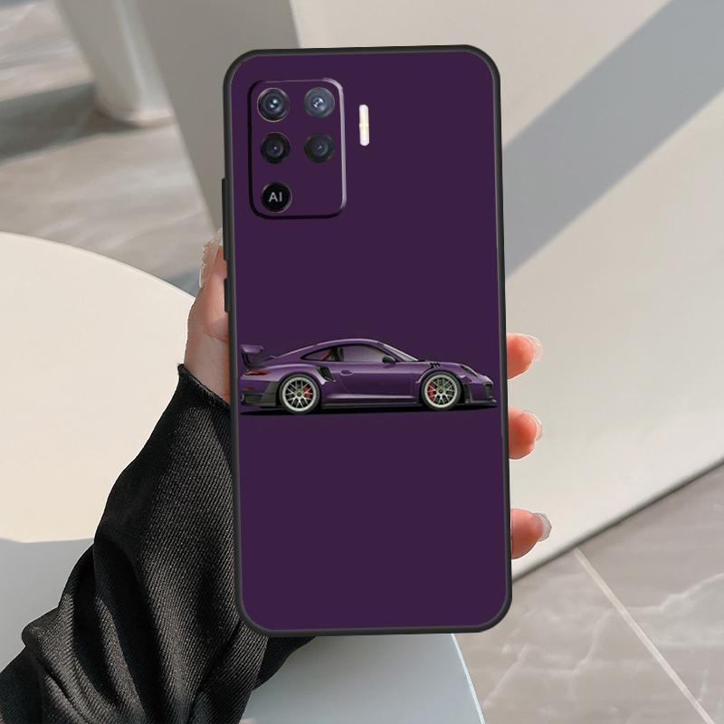 Чехол в стиле спортивного автомобиля для Oppo A17 A57 A77 A60 A80 A40 A74 A54 A94 A78 A98 A18 A38 A58 A96 A76 A16 A15 A5 Pro OPPO A15