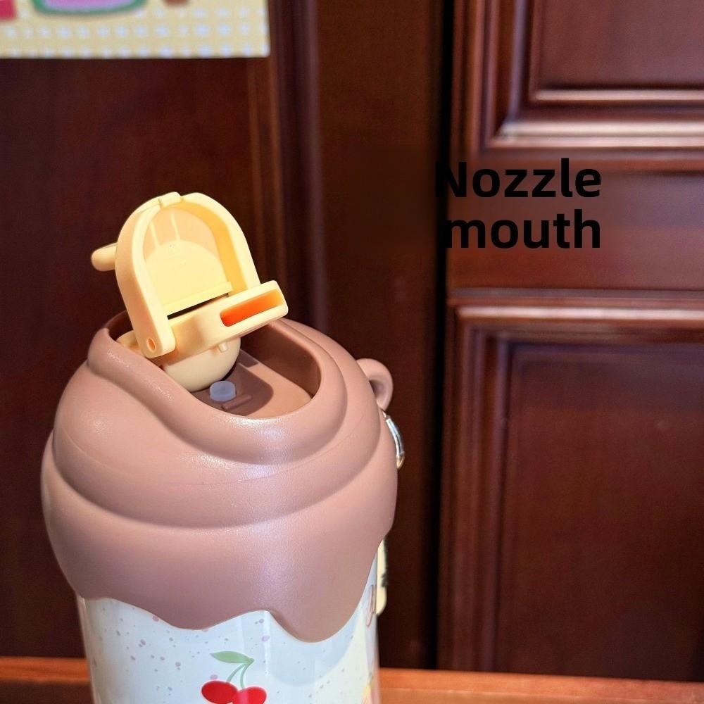 Ice Cream Vacuum Sippy Mug with Lanyard Thermal Water Bottle New Insulated Cup Gifts