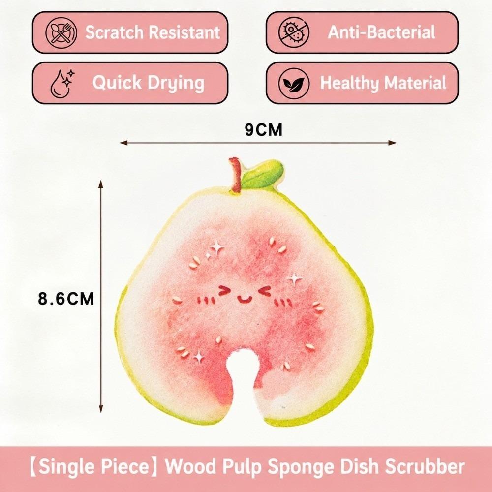 Wood Pulp Kitchen Cleaning Sponge Highly Absorbent Dish Cleaning Scrubber  Dishwashing