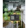 Sprinkler Timer 2 Zone Water Timer for Garden Hose, Auto/Manual/Delay Irrigation Controller, Brass Inlet, IPX6 Waterproof