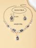 Ladies' fashionable design, geometric necklace, earrings, jewelry set suitable for weddings, gatherings, holidays, gifts