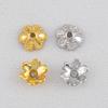 10pcs 15pcs 20pcs 18K Gold Plated Leaf Flower Bead Caps Bracelet Necklace Crafts Round Bead Cap DIY Jewelry Making Accessories