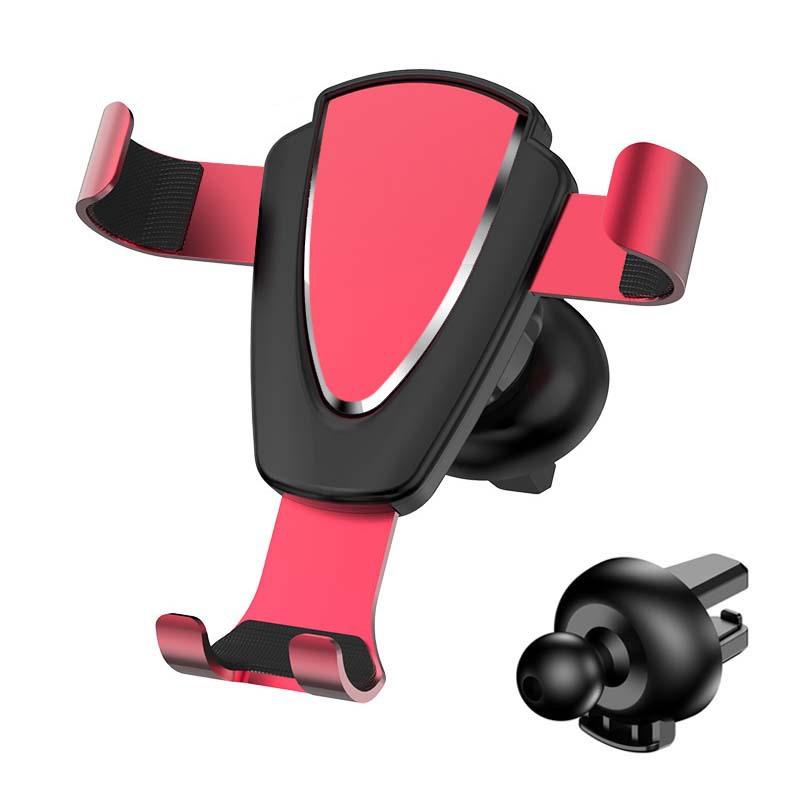 Spiral hook car phone holder for air vent, metal anti-shake car mount, car navigation support bracket