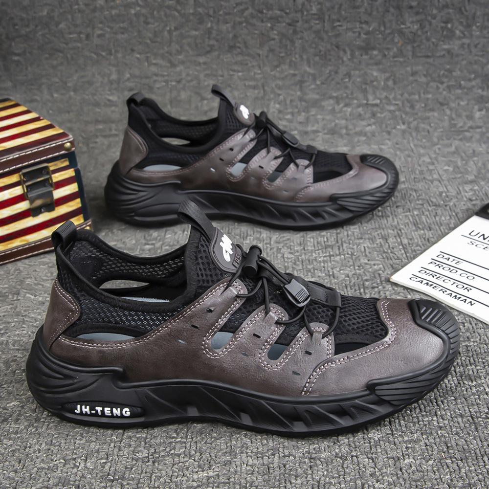 

39-48 Large size sandals men s outdoor Shuoxi shoes beach wading bag head hollow sports men s shoes 48