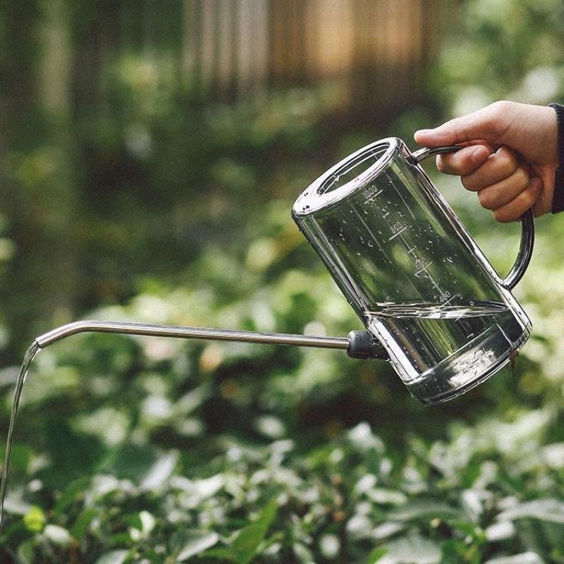 Stainless Steel Long Spout Watering Can for Indoor Pothos and Plant Care