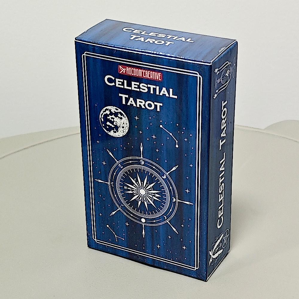 10.3*6cm Celestial Tarot Deck: Minimalist Line Art Style, Rider Waite Smith (RWS) Based 78-Card Deck, 10.3x6 Cm
