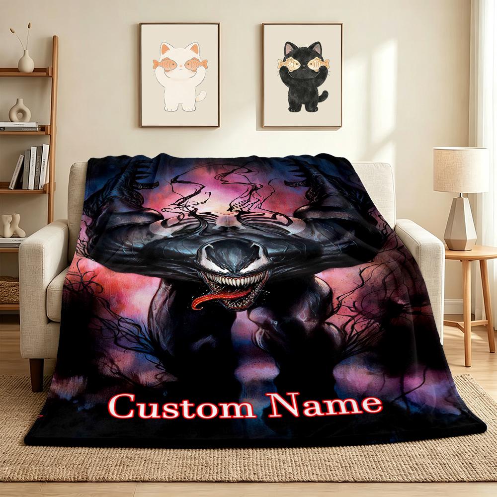 Custom Name Carnage Flannel Blanket Throw Blanket Soft Warm Sofa Bed Decor Unique Gift