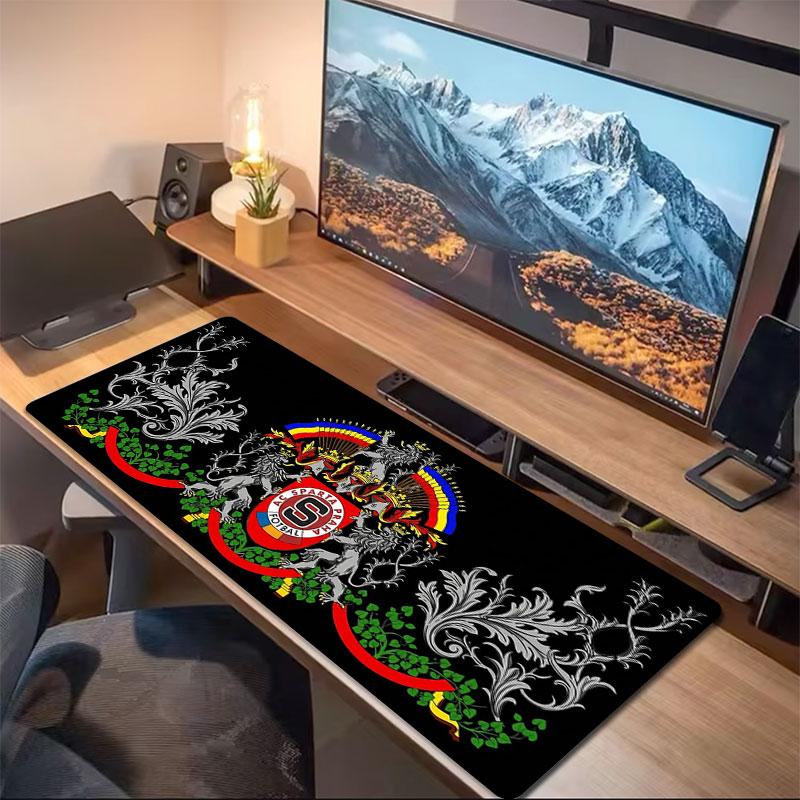 Sparta Prague Athletic Large Size Mouse Pad Large Gaming Table Cushion Nonslip Laptop Tablet Big Mousepad Xxl Mat Mini Pc Playmat With Lock Edge