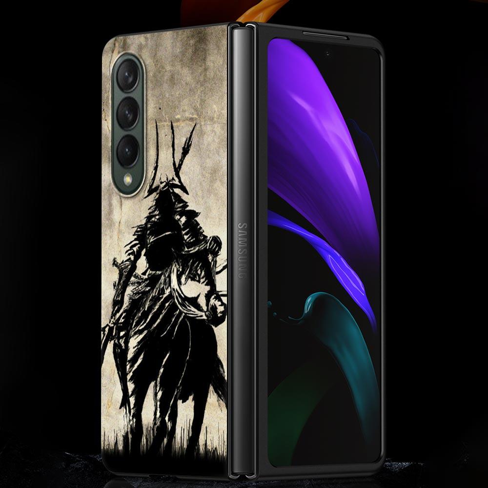 Zfold4 Art Japanese Samurai Case For Samsung Galaxy Z Fold3 5G Hard Slim Cover Ultra-thin For Galaxy Z Fold 3 Phone Shell