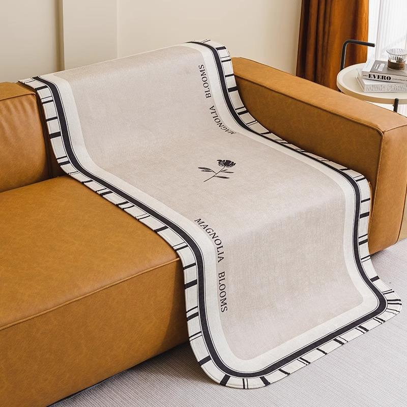 Retro French Sofa Cushion Light Luxury High-End Seat Cushion Chenille Four-Season Universal Straight Row Sofa Cover Cover Cloth