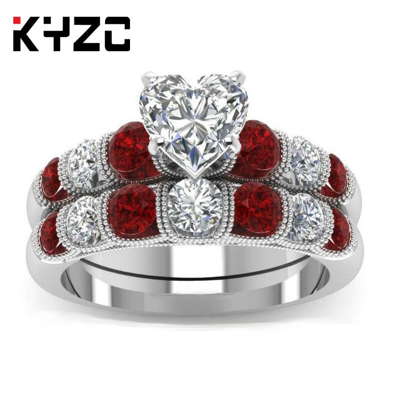 Personalized Fashion Combination 2-Piece Horse Eye Diamond Ring