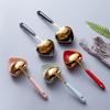 Ceramic Tableware Golden Soup Spoon Heart-shaped Ceramic Bowl Racks Household Racks Stainless Steel Spoon Kitchen Supplies