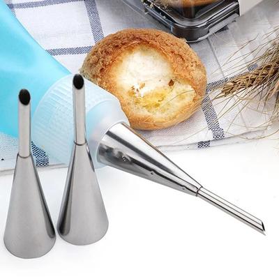 3Pcs Cream Nozzles Pastry Piping Puffs Cake Decorating Baking Tools