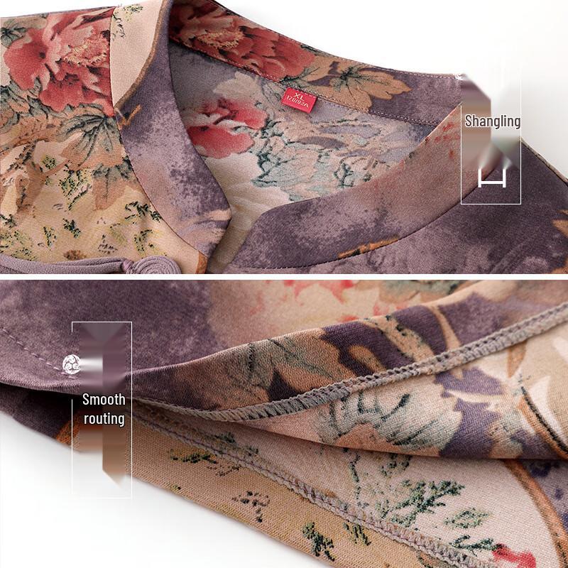 Ensemble élégant deux pièces chemise pour femmes d'âge mûr et âgées