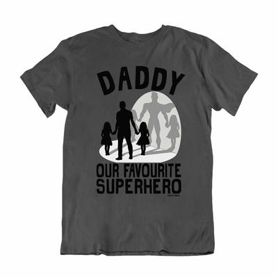 Herren Papa T-Shirt PAPA und TÖCHTER Lieblingssuperheld Weihnachtsgeschenk