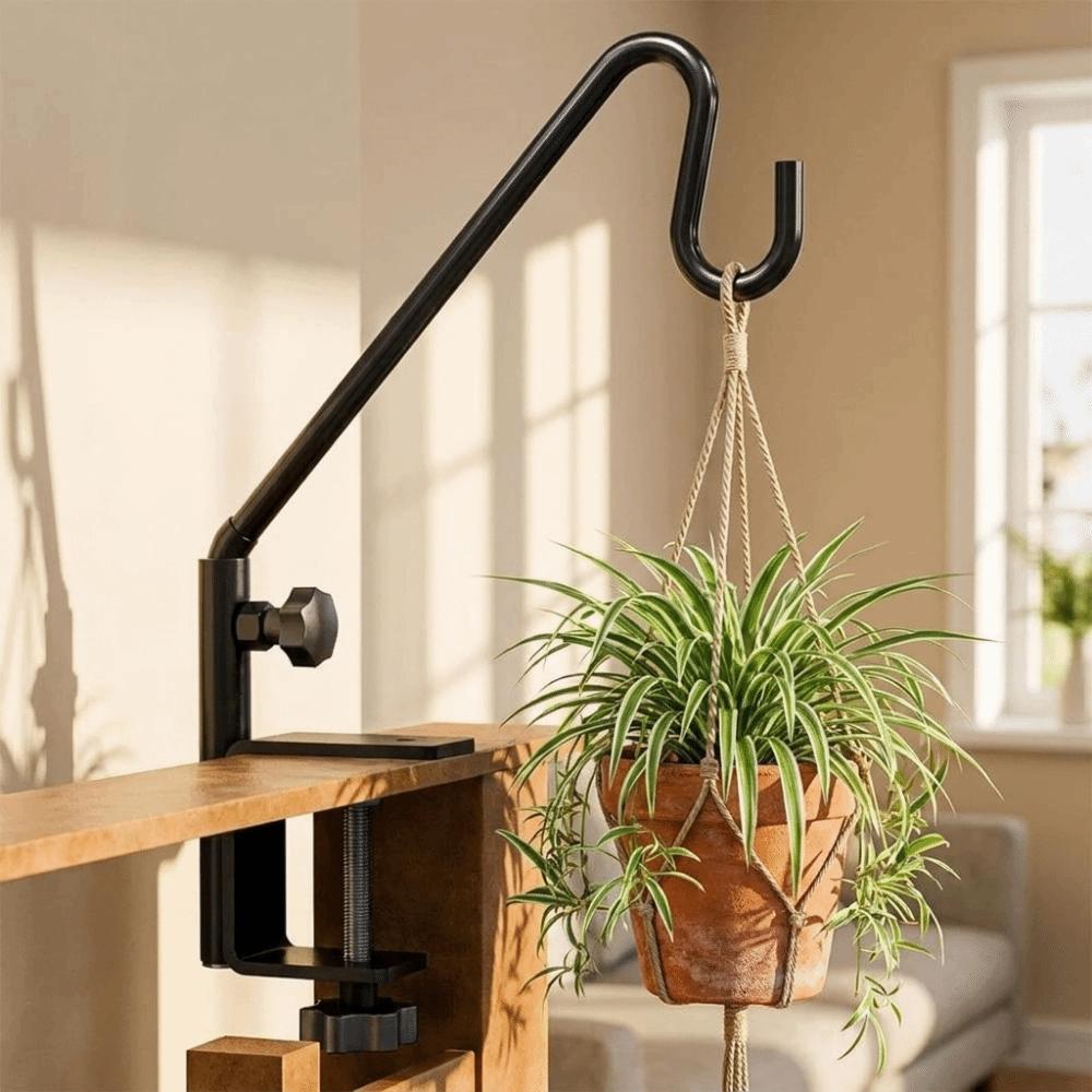 Adjustable Bird Feeders Hook Stainless Steel Plant Bracket Hook Extended Rail Hook  Outdoor
