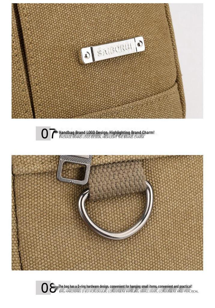 Mens Wearresistant Crossbody Bag Canvas For Outdoor Sports