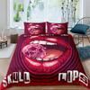 Housse de couette impression 3D Taille King Ensemble de literie Amour Motif Baisers Lèvres Housse de couette Décoratif Pour Femmes Filles Amoureux