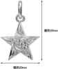 Leilani Hawaiian Jewelry Star Honu (Sea Turtle) & Scroll Engraved Pendant Necklace for Men, 925 Sterling Silver (Includes 50cm Rope Chain)