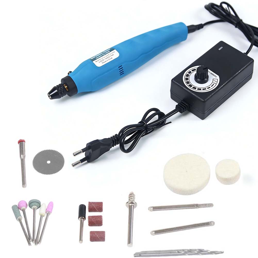 21V Electric Grinder Engraving Pen Adjustable 6000-18000RPM Rotary Tool Kit For Carving Polishing Sanding Wood Metal Jade DIY