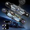 Video Camera for Car 4 Channel Dash Camera 1080P Monitor with 32G Card Rear Reversing Image for Left Right Front Blind Spot