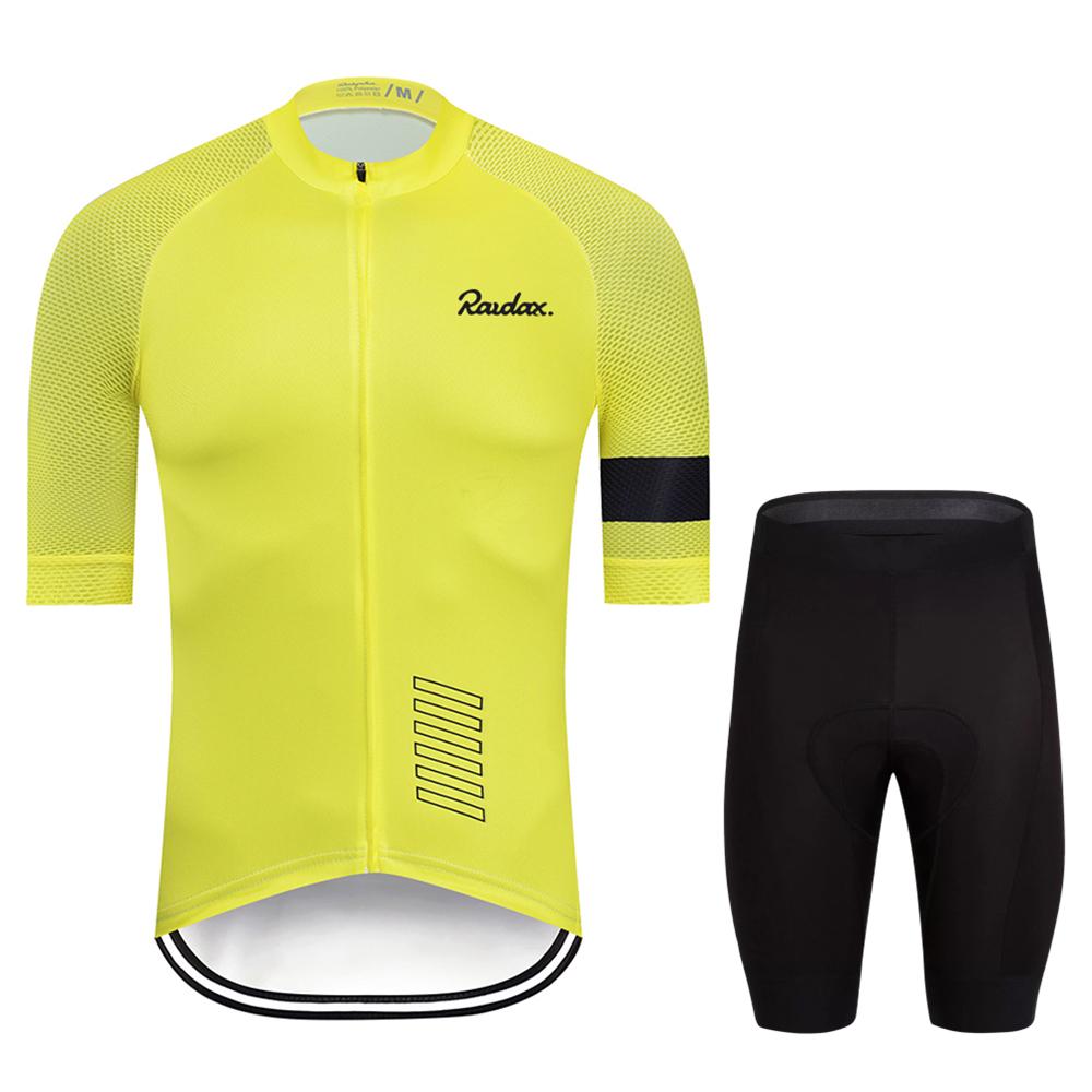 2025 Conjunto de Ciclismo Raudax Hombre Maillot de Ciclismo Manga Corta Kit de Ropa de Ciclismo para Bicicleta Ropa para Bicicleta de Montaña Mtb Maillot de Triatlón Ciclismo