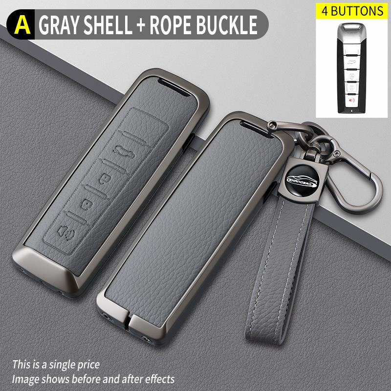 Compatible Car Key Case for Weipai Model B In Elephant Gray