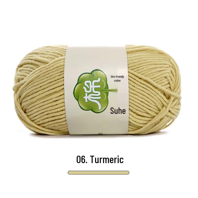 Suhe 5-Ply Combed Cotton Yarn for Children's Hand-Knitted Dolls & Blankets