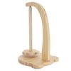 1 Set Yarn Holder Wooden Stable Bear Shaped Base Rotating Yarn Spinner for Crocheting Natural Color