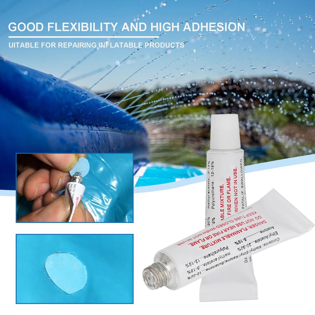 Rubber Sofa Repair Glue with Patches Fast Drying PVC Glue for Inflatable Swimming Pool Boats Rafts Kayaks Paddle Boats 10Pcs