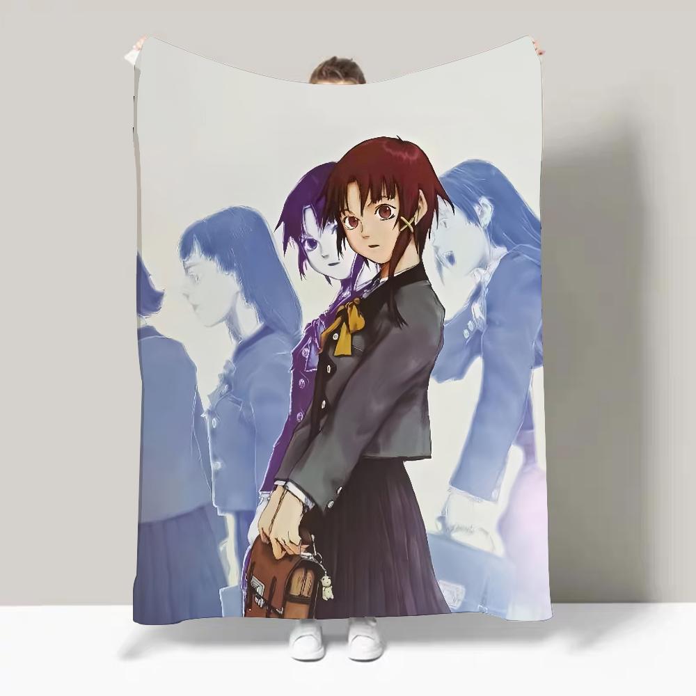 Animation S-Serial E-Experiments Lain-S Blanket Design Lightweight For Dorms, Naps, Living Room, Office,Sofa,All-Season