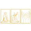 Minimalist Wall Art Decor 45x30cm Modern Women Line Metal Large Room Decoration for Living Room