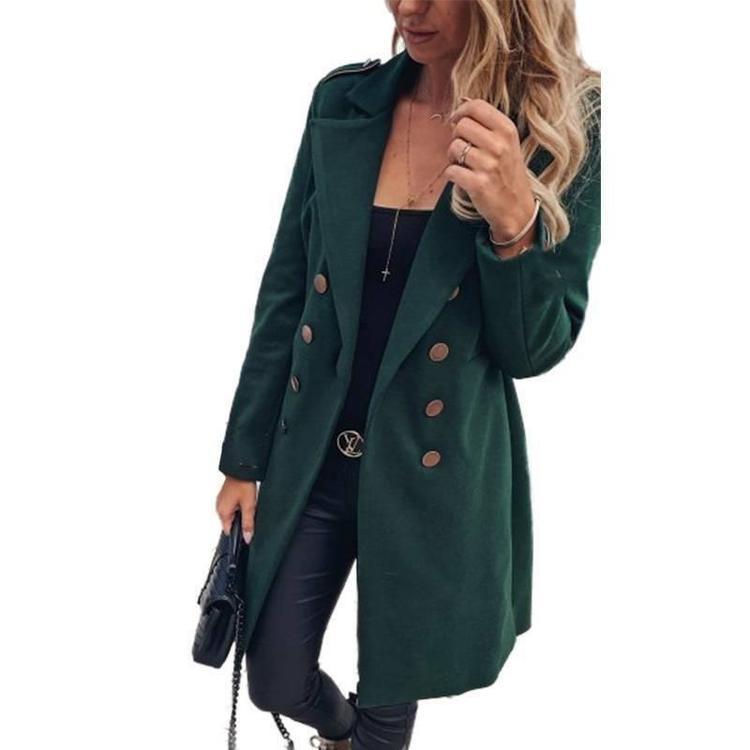 Mujer Outwear Gabardinas de lana Oficina Damas Invierno Largo Abrigo Peacoat  Cálido comprar a buen precio — entrega gratuita, reseñas reales con fotos —  Joom